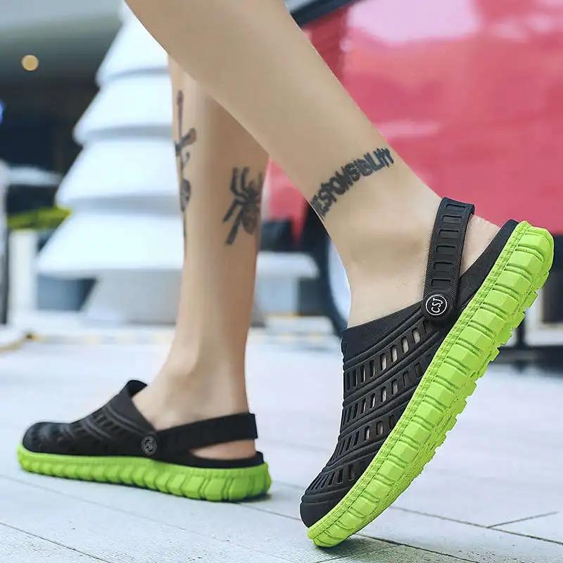 

Rubber Soles Sandals Summer Hardloop Schoenen Rubber Slippers Non-Casual White Shoes High-Soled Men's Clogs Cushions Tennis Wit