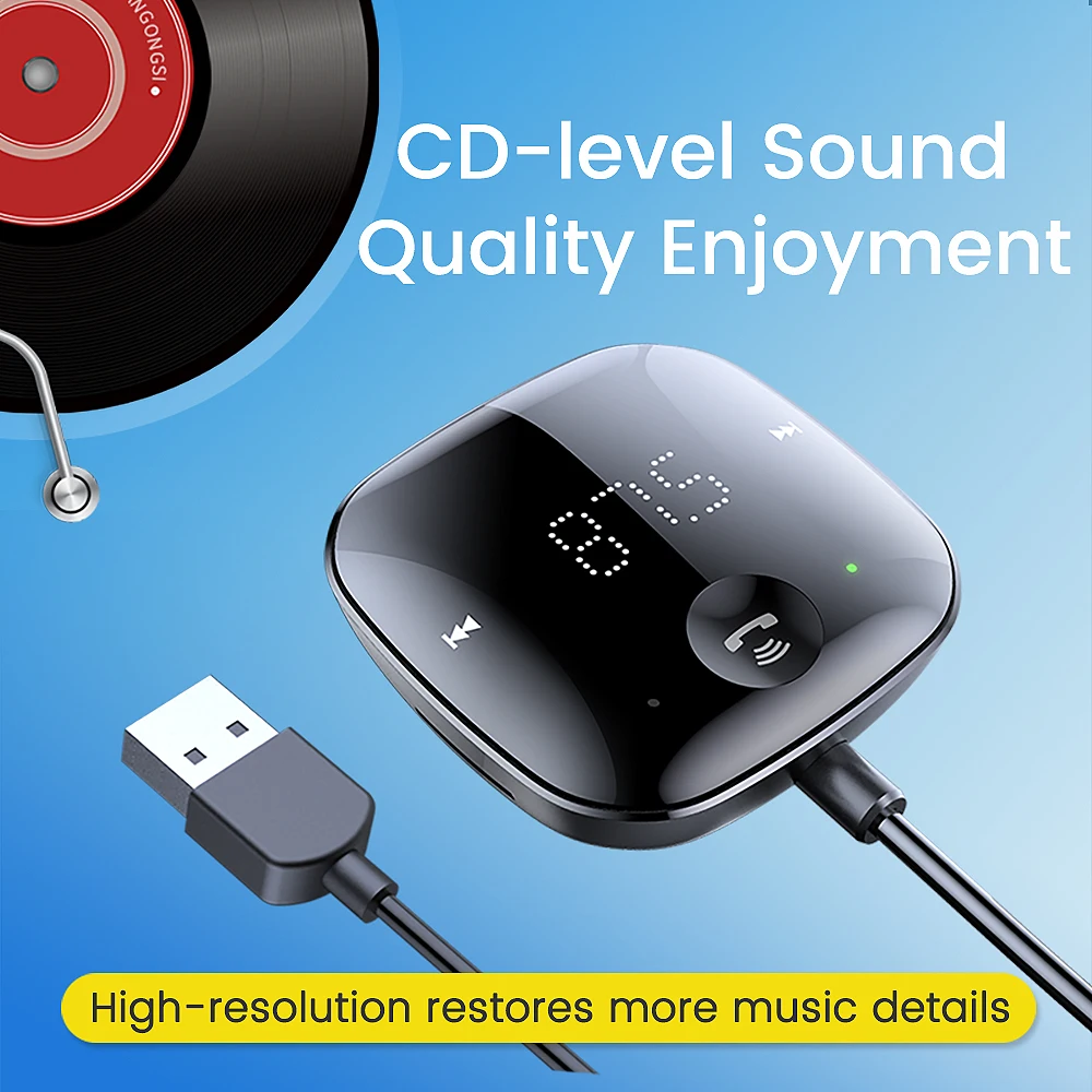 Bluetooth-приемник FM-модулятор автомобильный адаптер передатчик Bluetooth 5 0