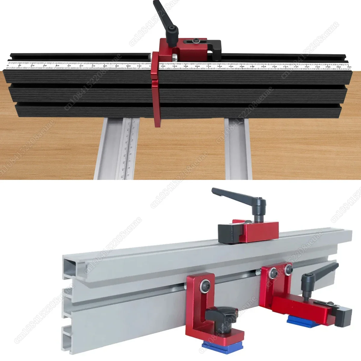 Алюминиевый профиль 300-500 мм забор типа 75 черный торцевой трек Т-образный