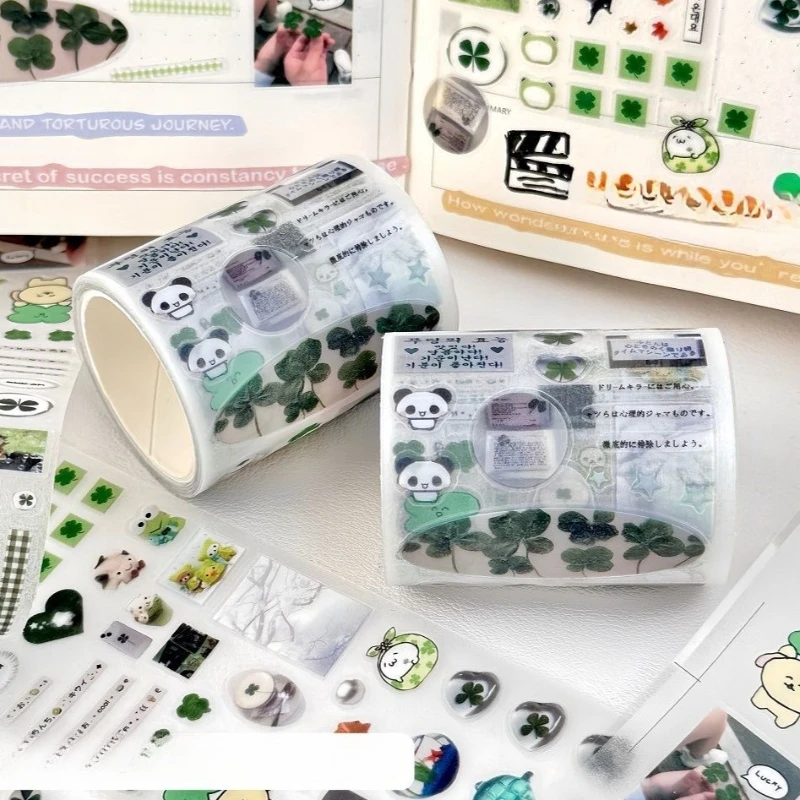 

Матовая лента для скрапбукинга "Листья клевера", зеленая