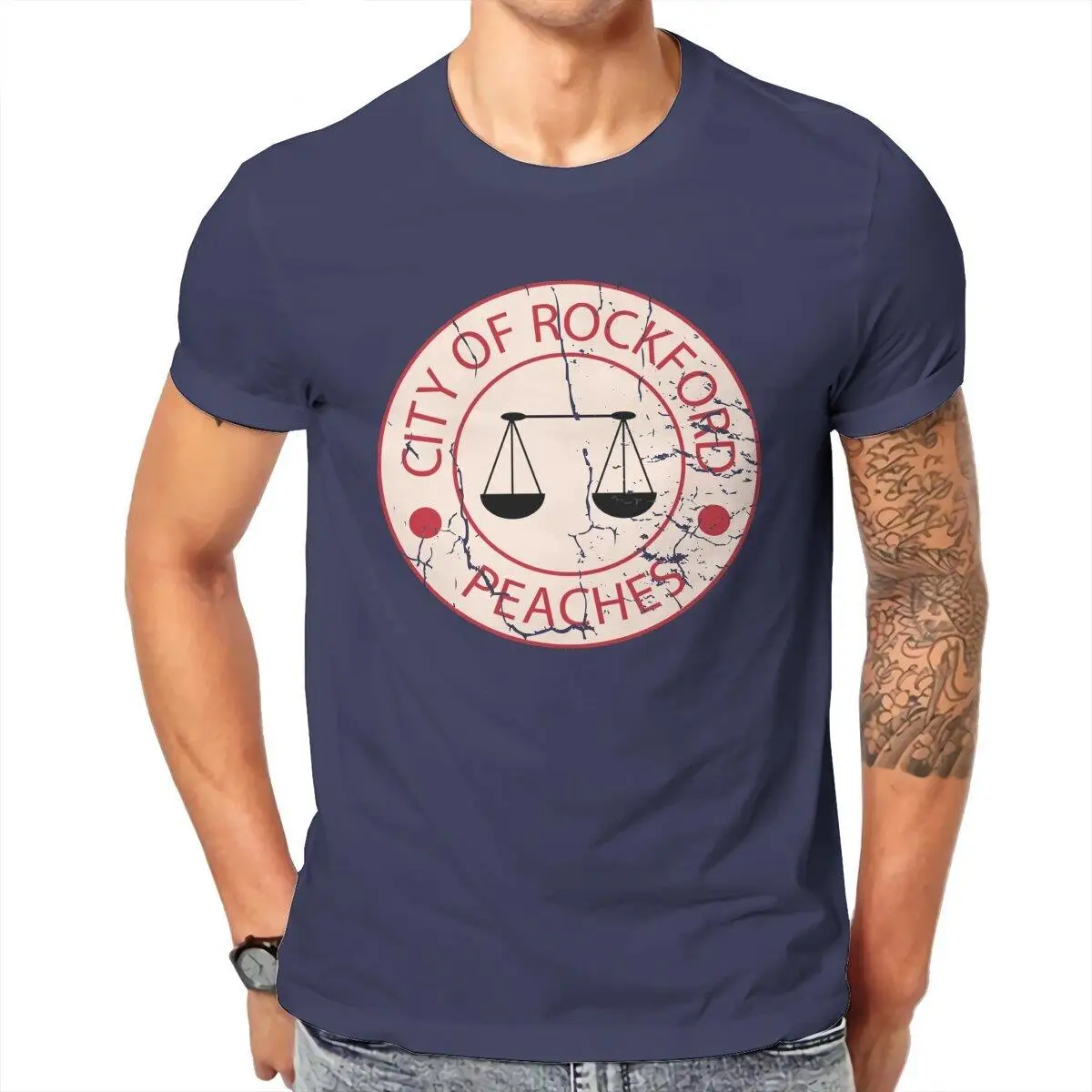Rockford Peaches Baseball  T Shirt Men's  Cotton Vintage T-Shirt A League of Their Own Tees Short Sleeve Clothes New Arrival