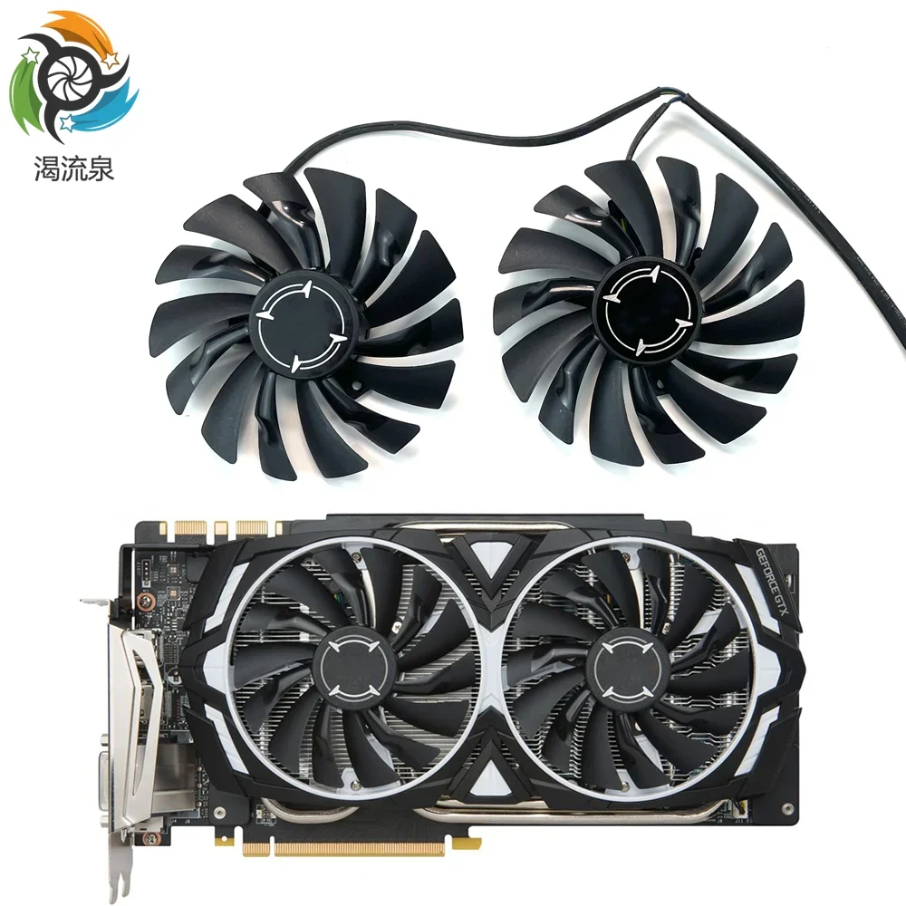 2 шт./комплект кулер для игровой карты MSI Radeon R9 380 Armor 2X GTX 1060/1070/1080 TI RX 470/570 RX580