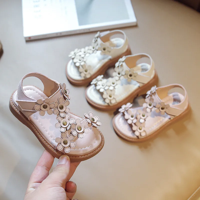 

Children's Sandals 2022 Summer New Bohemian Fashion Little Girl Princess Shoes Girls Open Toe Sandals
