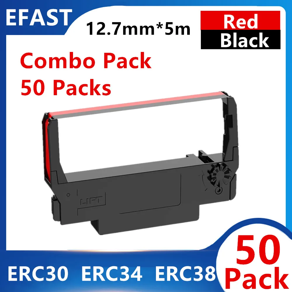 30~50Packs Compatible Ink Print Ribbon for Epson ERC30 ERC34 ERC38 For EPSON ERC30 34 38 TM250 260 TM-U2100 TM-U300 Printer
