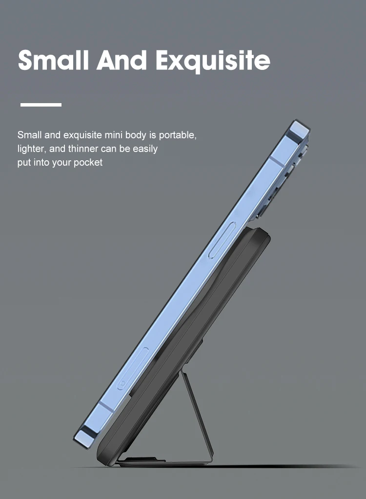 Магнитная Беспроводная 10000 мАч Быстрая зарядка Складная подставка USB-C внешний