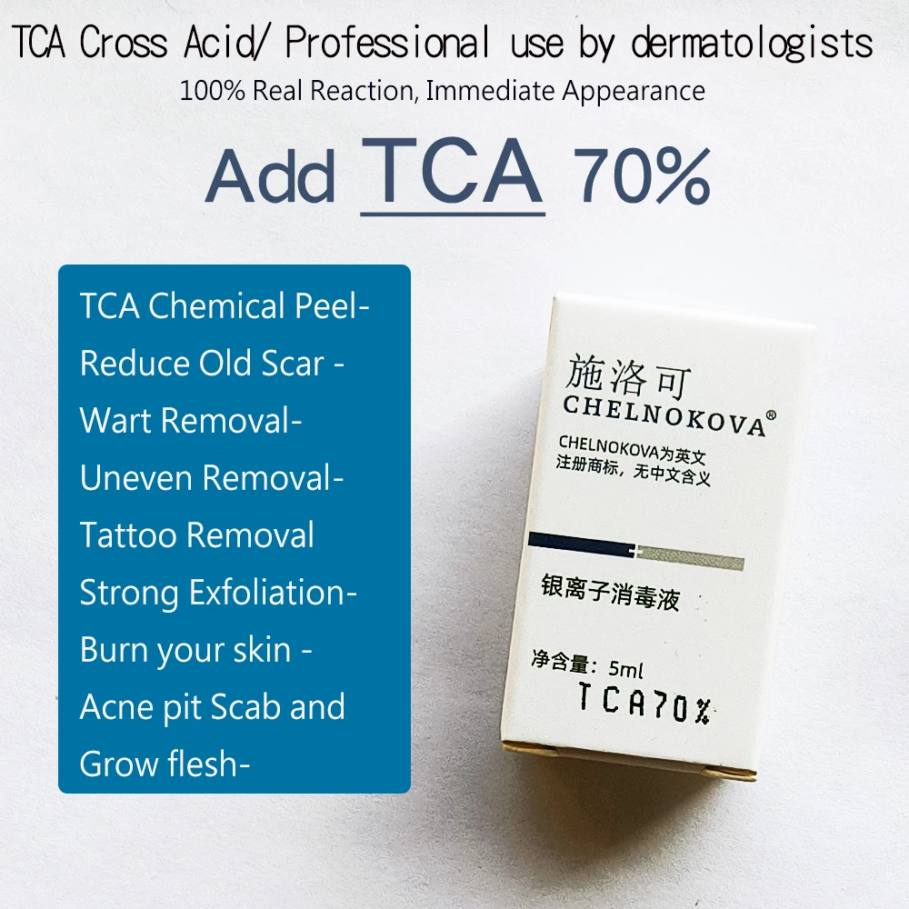 

TCA70 % 5 мл Отшелушивающий мусс для лица, пилинг, гель для лица, скраб для глубокого удаления, очищение всех типов кожи, кожа