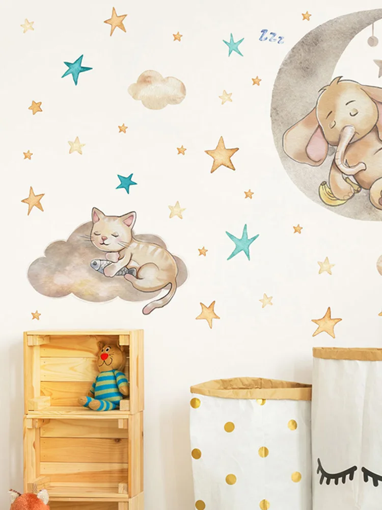 

Наклейки на стену в виде слона, 4 шт., 25x30 см