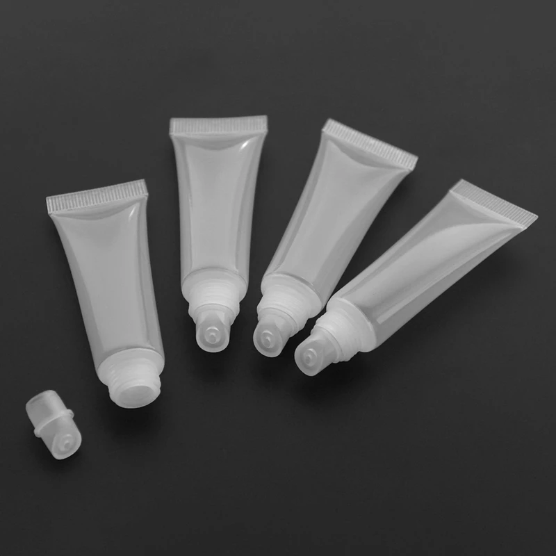 100 Pack 10Ml Lip Gloss Tubes Empty Lotion Refill Tubes Soft Squeeze Tubes For DIY Travel Distribution Bottle