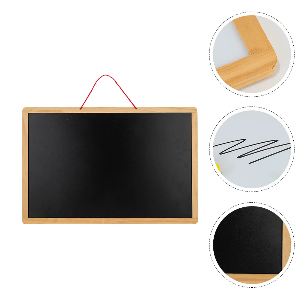 

1Pc Double-sided Blackboard Whiteboard Practical Wooden Writing Chalkboard