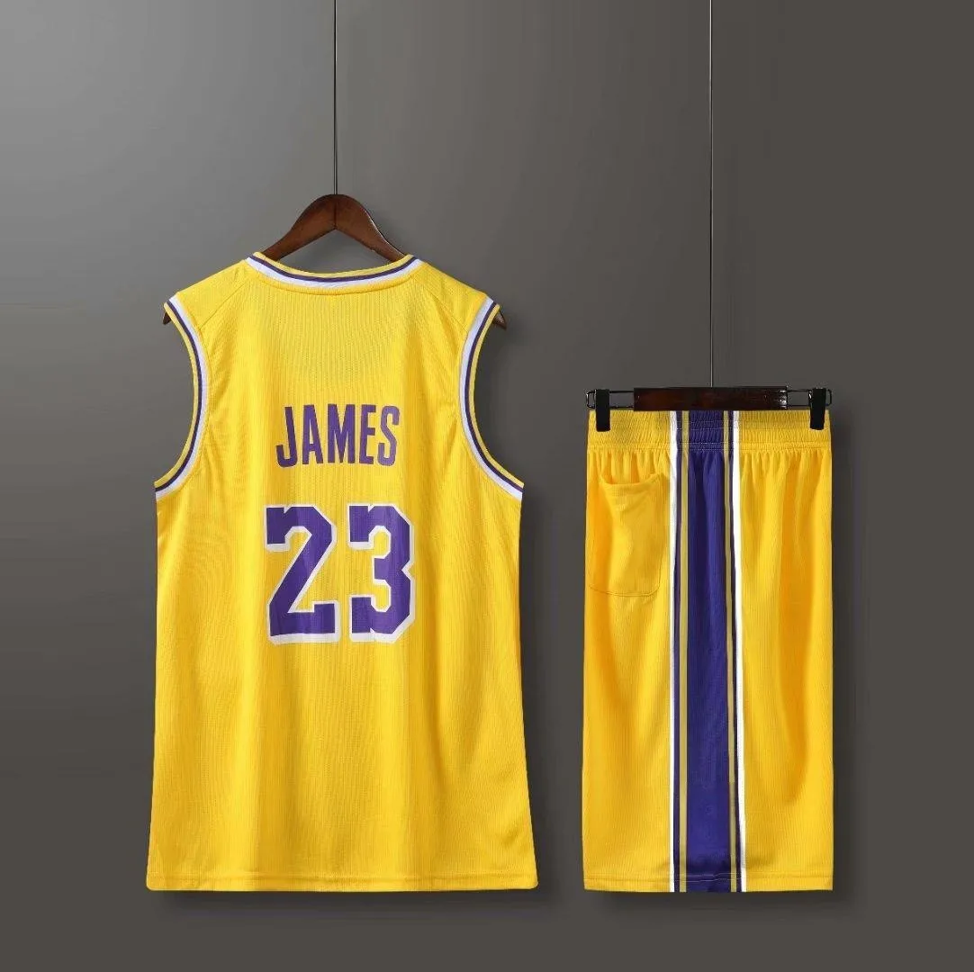 

High Quality USA Basketball Club Player Basketball Uniforms Star BRYANT 8 24 JAMES 23 Has Team Logo Basketball Jerseys
