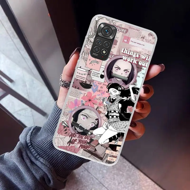 Чехол для телефона Demon Slayer Anime Kimetsu No Yaiba Xiaomi Redmi Note 13 12S 12 11S 11 11E 11T 10S 10 Pro Plus 9 9S 8 8T 7 5G Sof