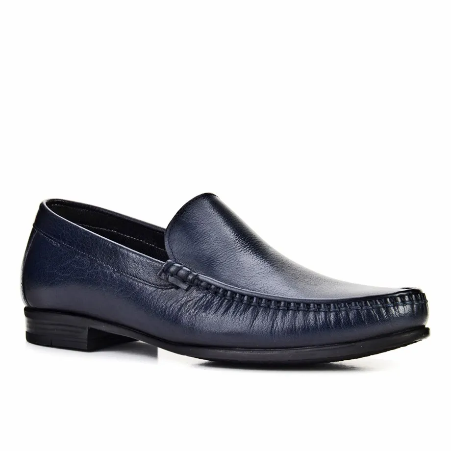 

Genuine Leather Navy Blue Men 'S Loafer