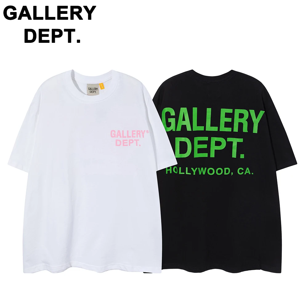 

2023 New Various Design Dept Printing Round Neck T-shirt Men and Women Oversized Loose Washed Short-sleeved Gallery DEPT Hip-hop