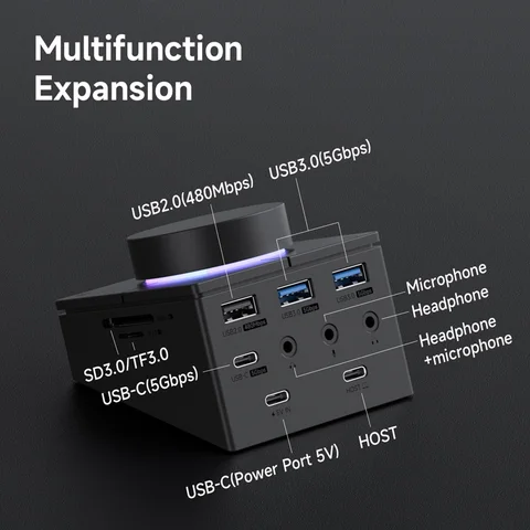 Hagibis USB C концентратор с кнопками быстрого доступа для Macbook