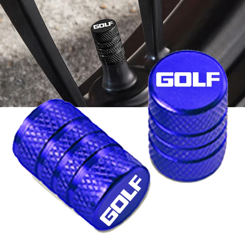 

For Volkswagen Golf Car Wheel Tire Valve Caps Tyre Stem Covers Airdust Waterproof Accessories