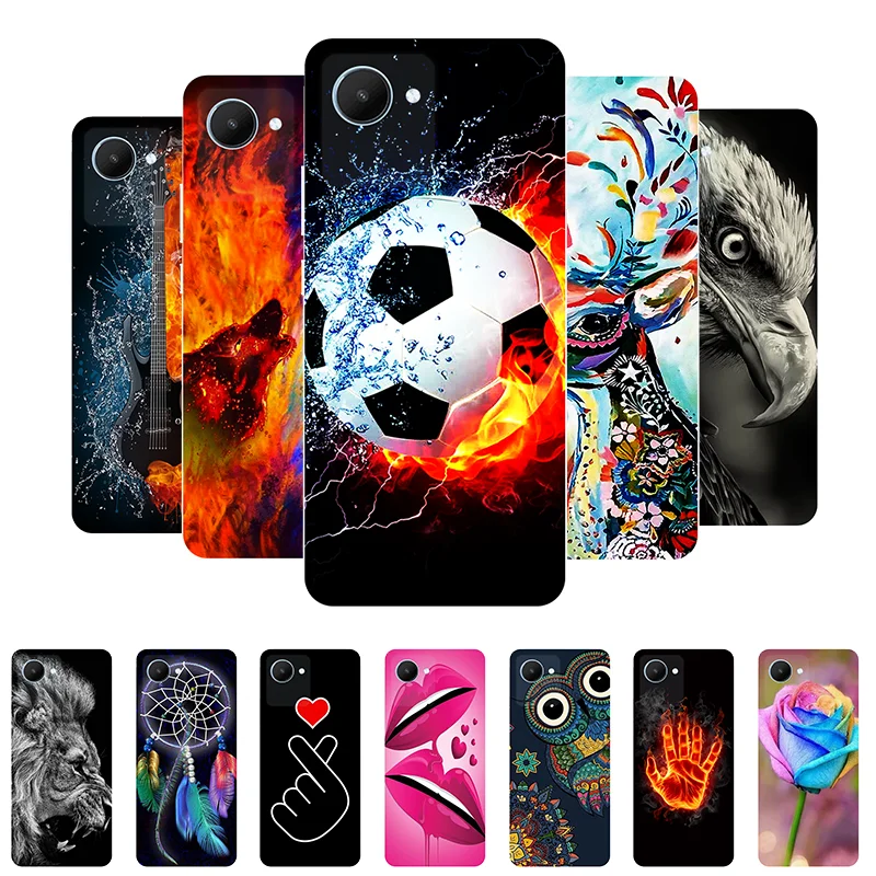 

for Realme C30S Case Football Soft Silicone Back Cases for OPPO Realme C30S RMX3690 Phone Cover for RealmeC30s C 30S C30 S etui