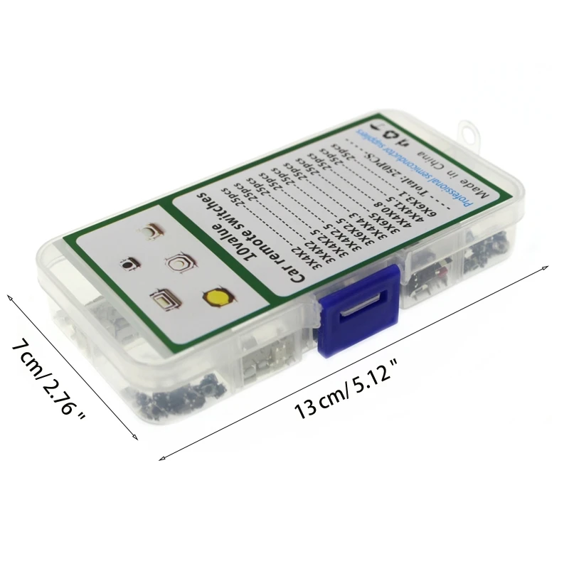 

R2LB 10 Kinds Touch Switch Package Small Key Switch Micro Switch Button Samples Mixed 250pcs 25 Types Each