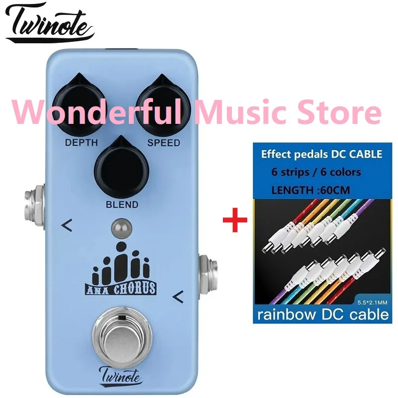 

Twinote ANA мини-педаль для гитары, аналоговая педаль для хора, педаль для создания музыкальных эффектов, полностью металлический корпус с истинным байпасом