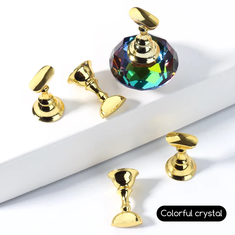 

Manicure Tools Diamond Design Magnetic Fingernail Training Holder Manicure Nail Art Diy Display Stand Set