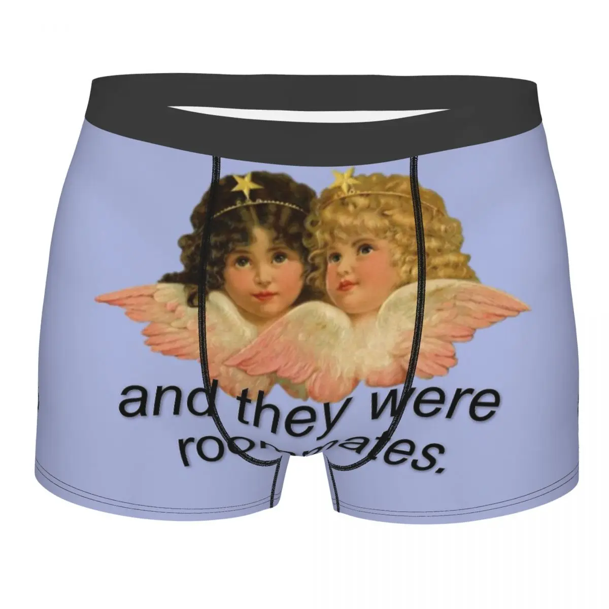 

And They Were Roommates Meme Renaissance Angels Angel Underpants Breathbale Panties Male Underwear Shorts Boxer Briefs