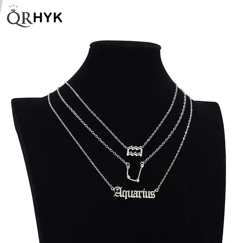 

Women Constellation Necklaces Jewelry Vintage Design 12 Horoscope Taurus Aries Leo Ladies Necklace 2022 New Jewelry Gift