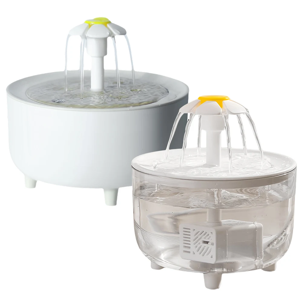Поилка для домашних животных Прозрачная с фильтром 1200 мл USB