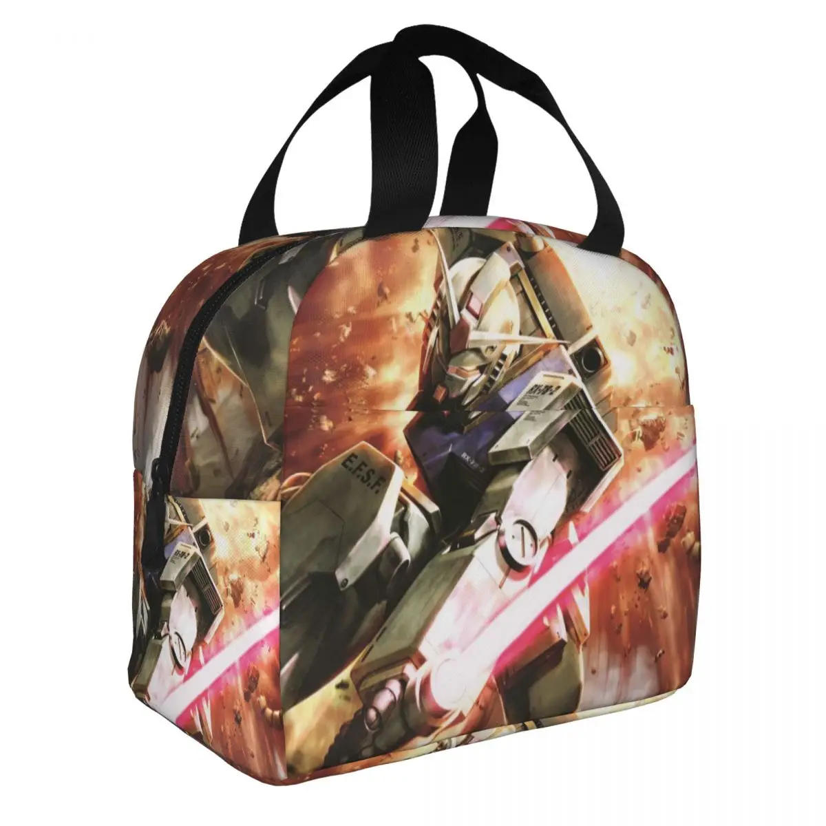 Anime - Gundam Lunch Bento Bags Portable Aluminum Foil thickened Thermal Cloth Lunch Bag for Women Men Boy