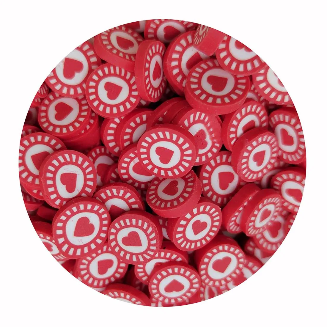 

Смешанная Полимерная глина для праздника на День святого Валентина, 5 мм, 10 мм, кусочки с сердечками для творчества, аксессуары для дизайна н...