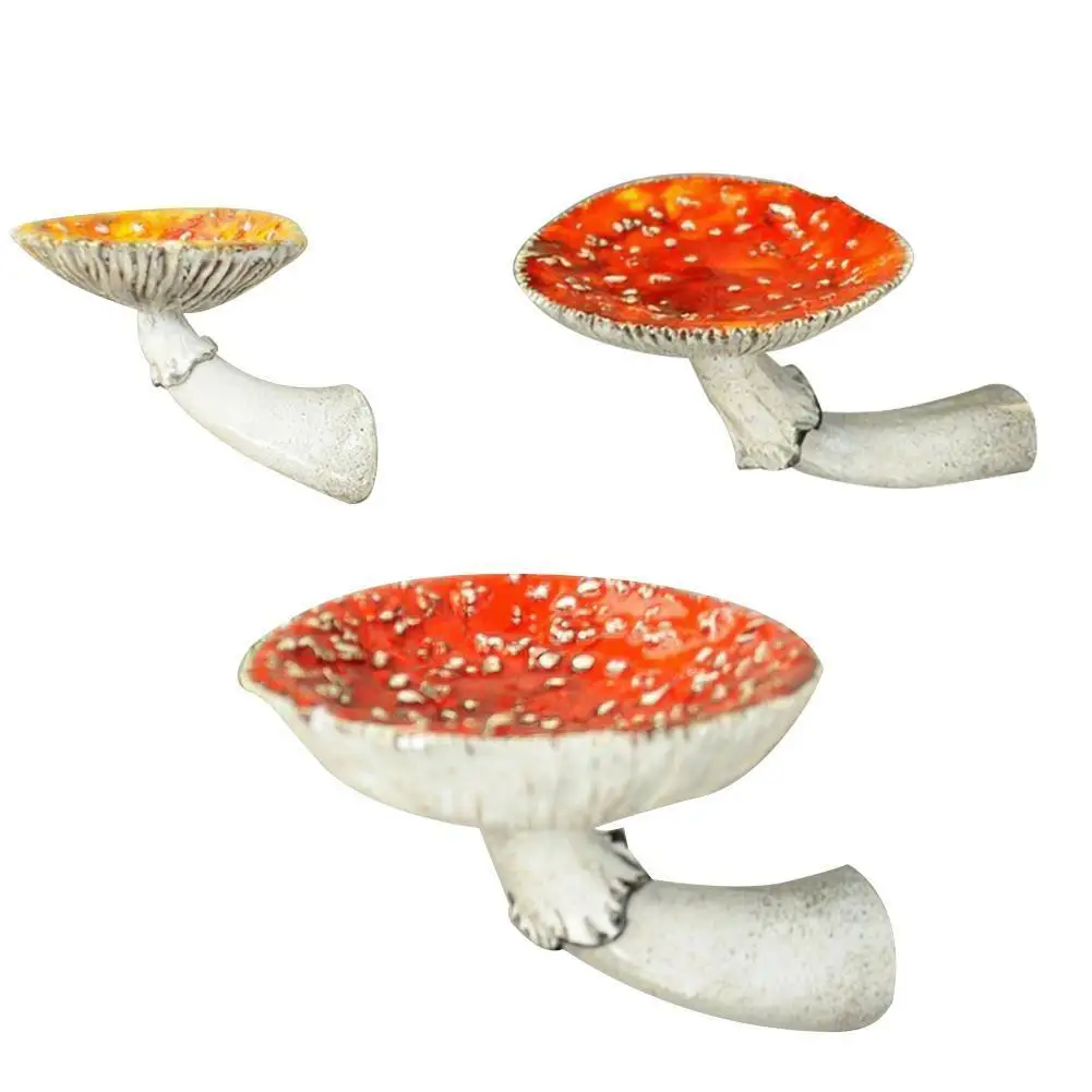

Mushroom Hanging Shelf Whimsical Floating Resin Craft Rack Wall Mounted Rustic Resin Crafts Wall Decor for Bedroom Living Room
