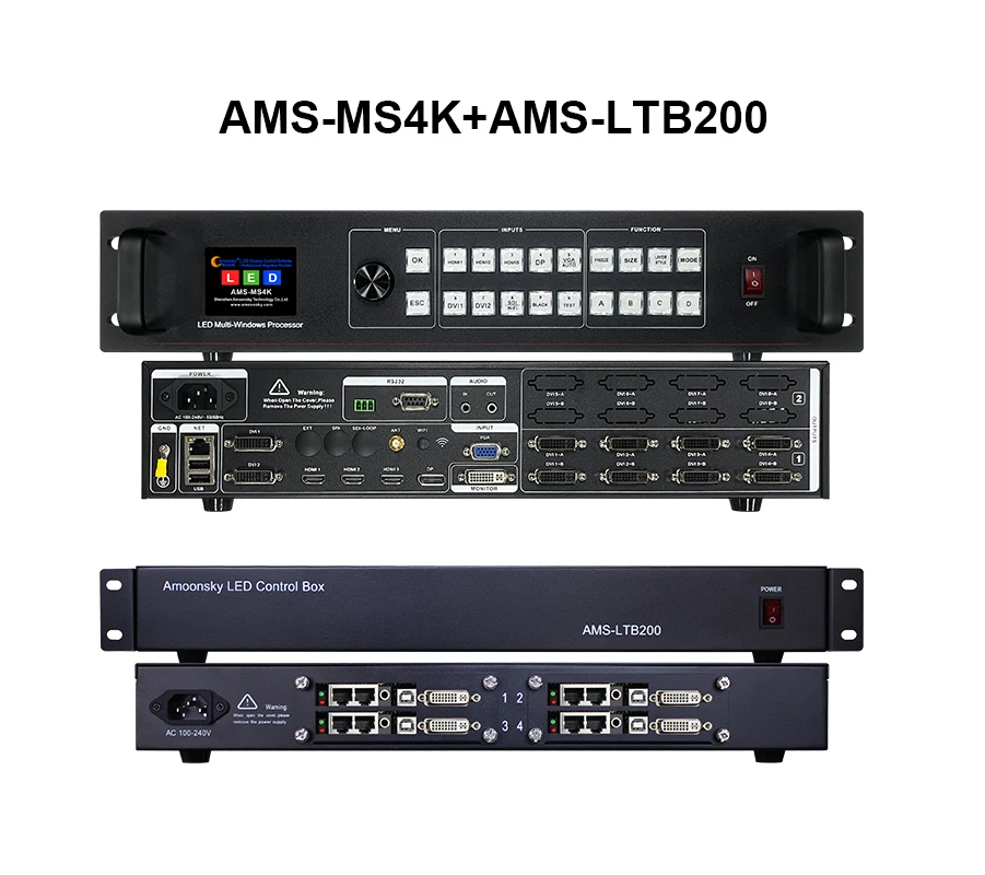 

4 Channel Scaler Multi Video Splicer Support 8 Sending Cards 4K Input DP Port Customize Resolution For LED Wall Event