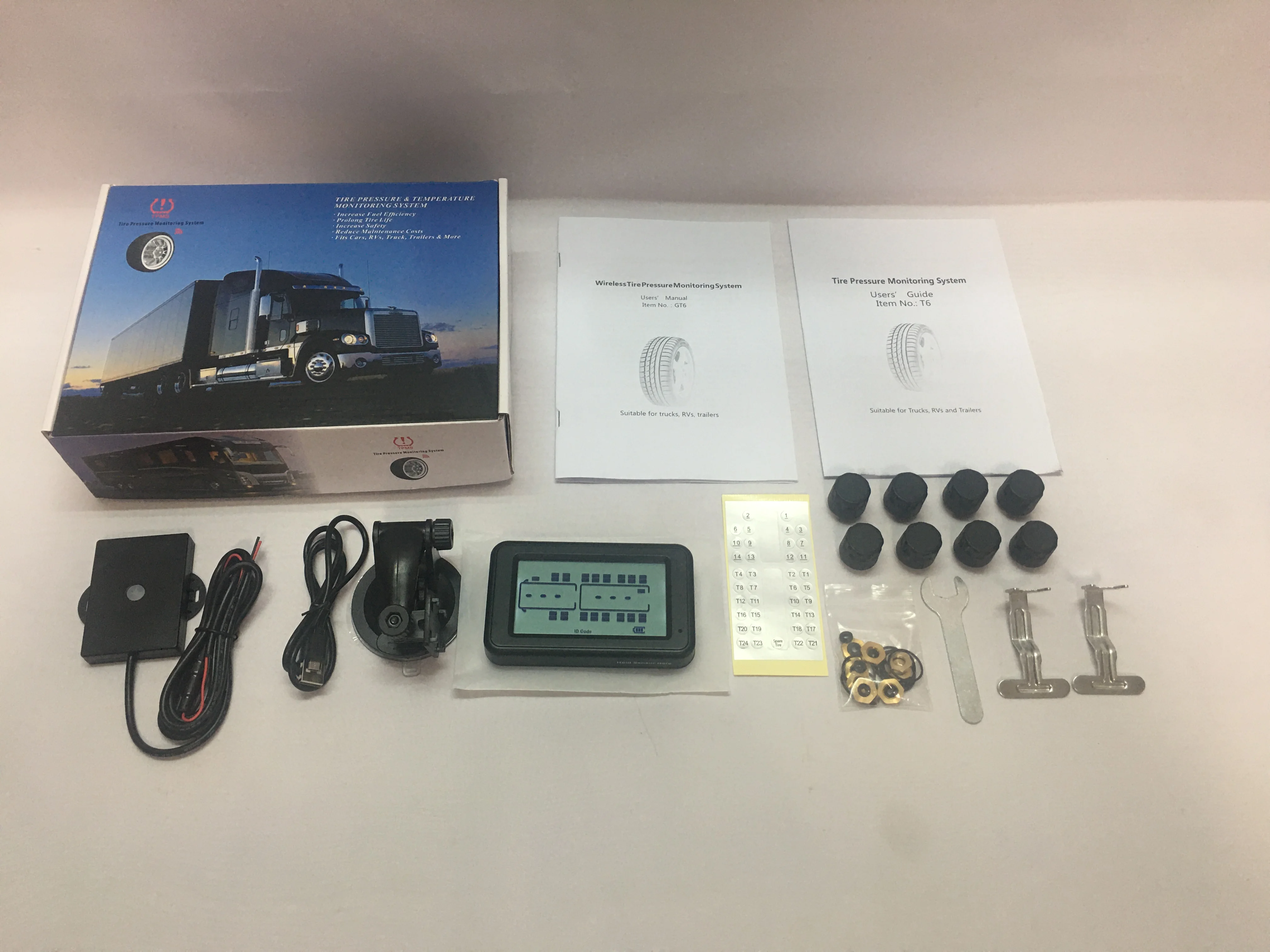 Система контроля давления в шинах XFNING-6 внешних датчиков (0-188 PSI) RV TPMS солнечная
