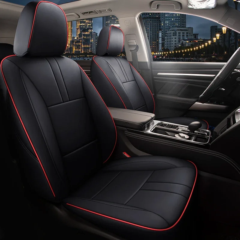 Кожаный чехол на автомобильное сиденье специально адаптированный для 7-местных