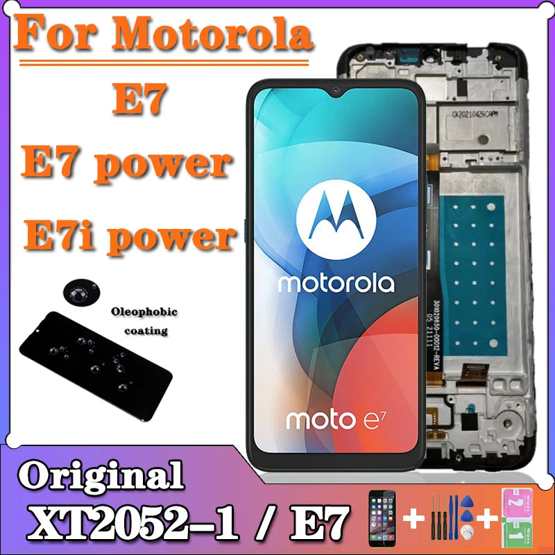 6.5" Original LCD For Motorola Moto  E7 Lcd Screen Display Touch Digitizer Assembly For Moto E7 Power LCD Diaplsy E7i Power LCD