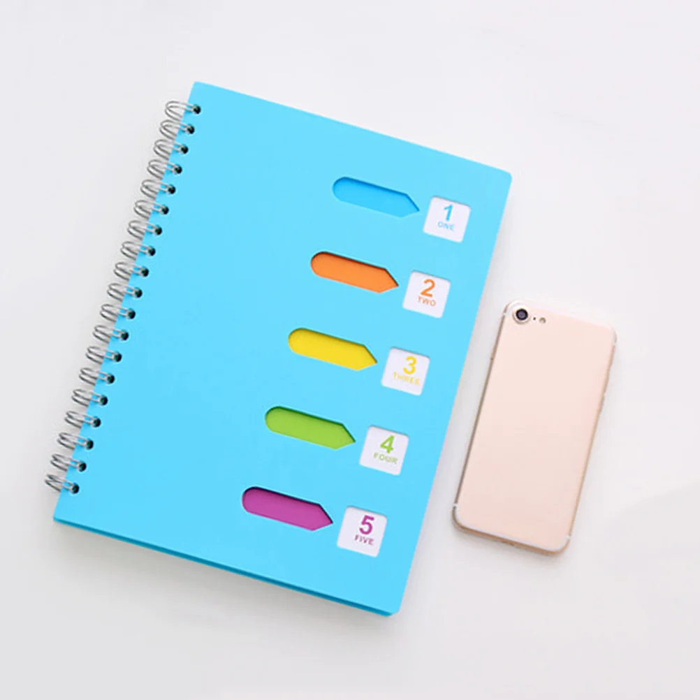 

Side- spiral Notebook Loose- leaf Thicken Category Notebookfor Diary Travel Journal Notepad for School Office