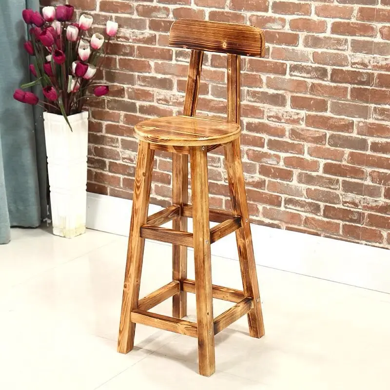 

Wooden Dining Room Chairs Kitchen Leisure Vintage Design Relaxing Chair High Bar Outdoor Sillas De Playa Minimalist Furniture