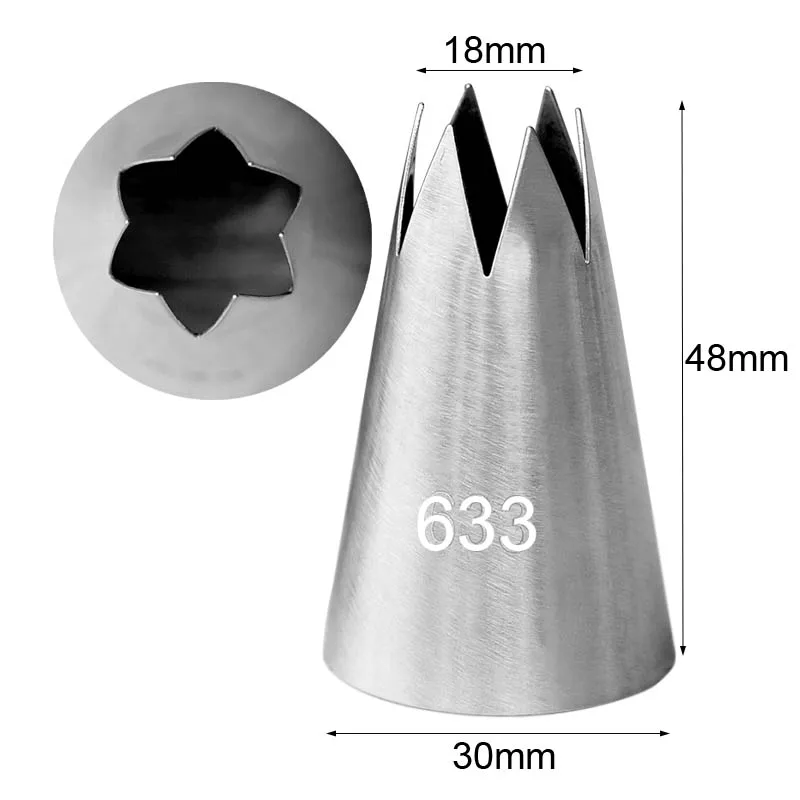 

Кондитерские насадки BCMJHWT из нержавеющей стали, серебристые, набор 1 шт.