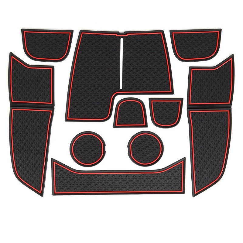 

For Ford Focus 4 IV MK4 2019 2020 2021 ST RS Anti-Slip Door Groove Mat Gate Slot Cup Holder Coaster Cushion Pad Car Accessories
