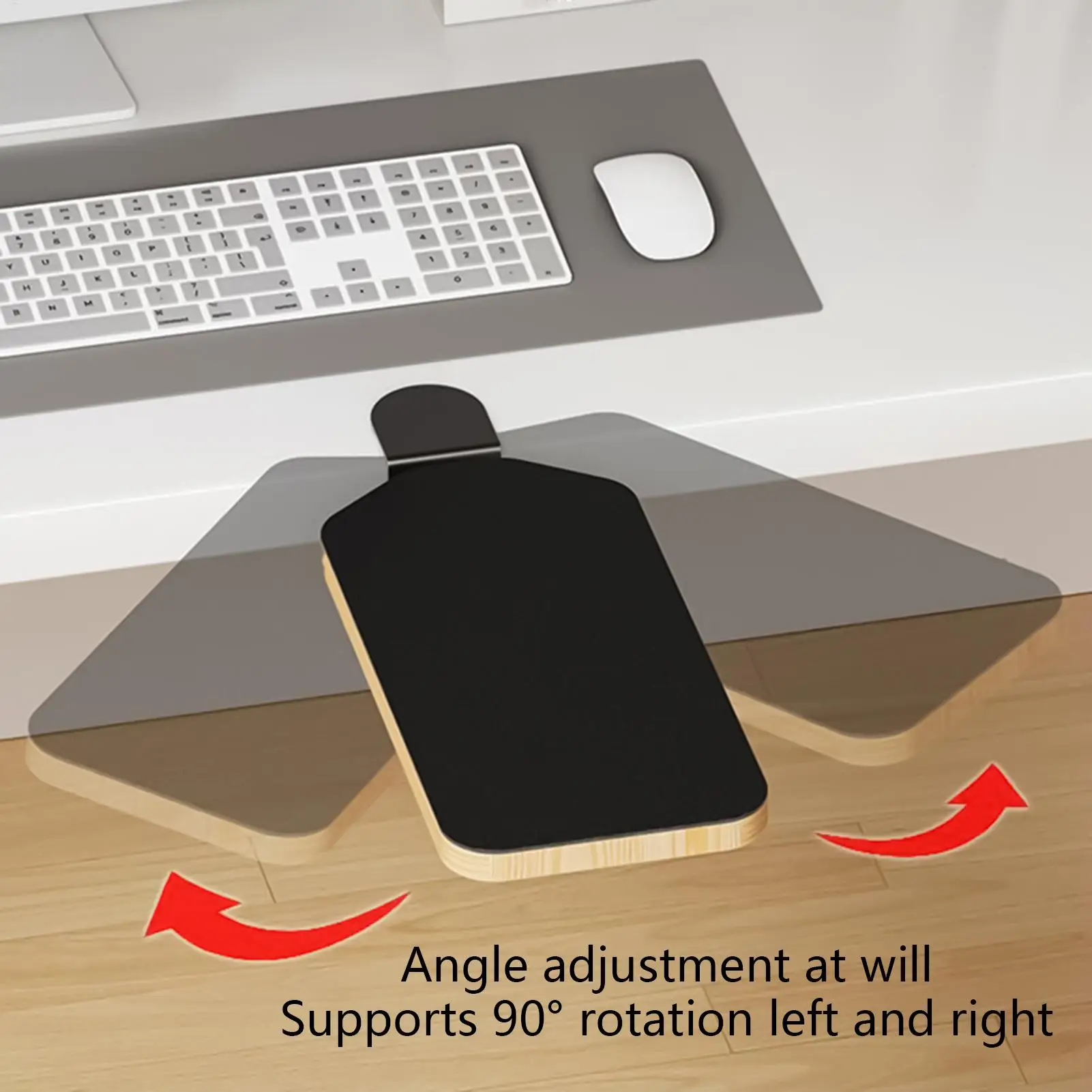Фото Подлокотник для компьютерного стола MousePad 90 ° /180 °   Регулируемая складная подлокотник для стола, деревянная поддержка запястья для работы по набора текста №3
