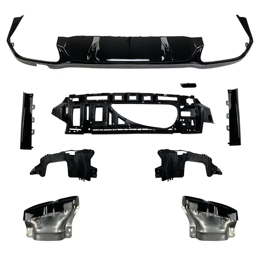 

Полипропиленовые черные наконечники для багажника заднего бампера, спойлер, диффузор, выхлопные наконечники для Mercedes Benz W213 E Class E63 AMG 2021 2022