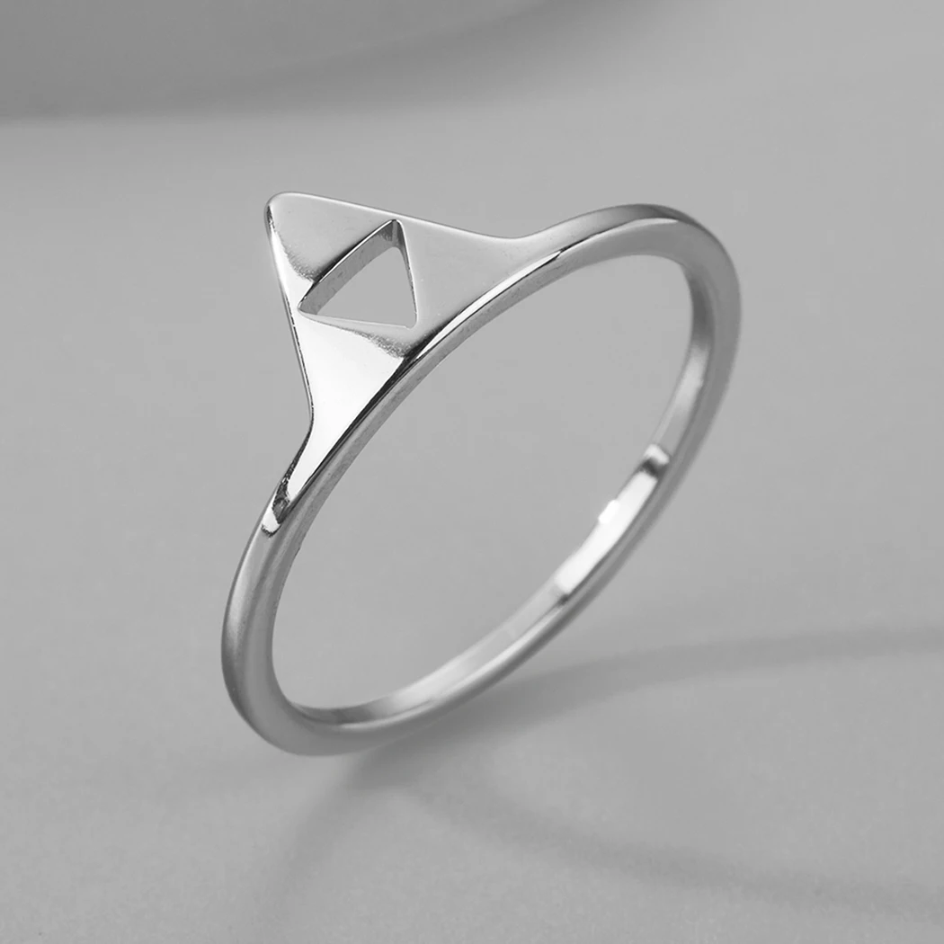

Kinitial 2022 Newest Simple Jewelry Ladies Exquisite Ring Stainless Steel Small Unique Gold or Silver Ring Christmas Gift