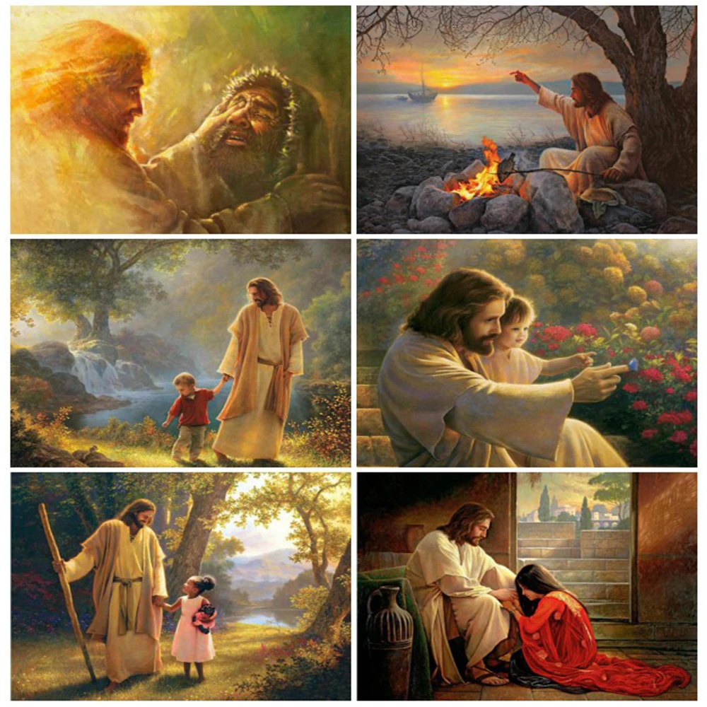

5D Diamond Painting Portrait Diamond Embroidery Jesus Full Drill Beaded DIY Cross Stitch New Arrival Home Decor Mosaic