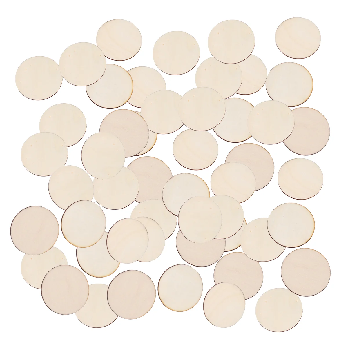

50 Pcs Small Wood Rounds Discs Birthday Plaque Unfinished Wooden Crafts Kids DIY Piece Circle Ornaments Slices Circles