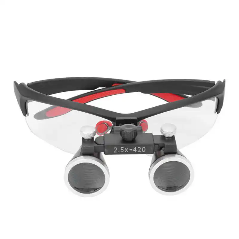 

Dental Head Mount Magnifier Matte Black Comfortable To Wear Headband Magnifying Glasses Lightweight for Dental Treatment