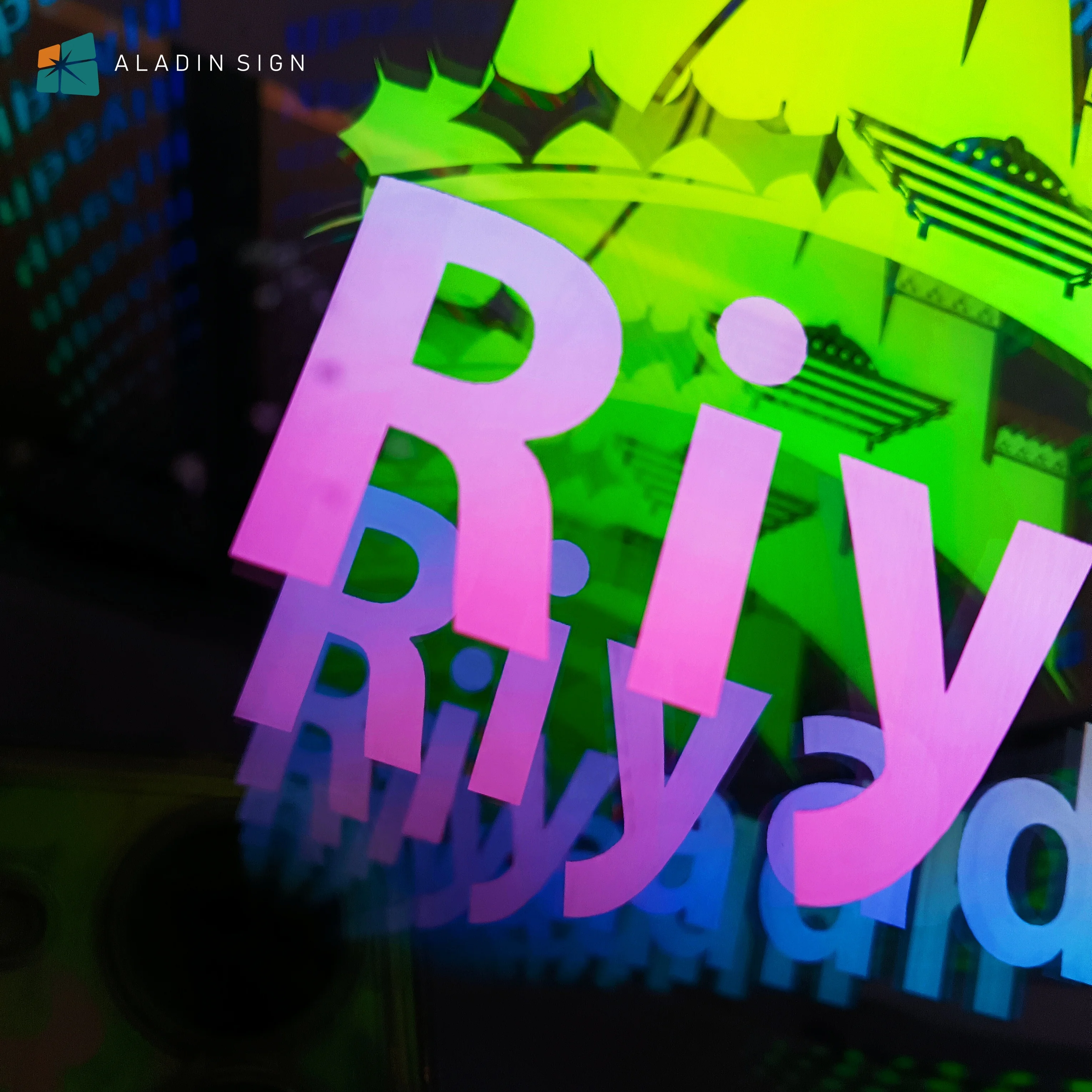 Фото 3D Волшебный LED-туннель с эффектом бесконечности, зеркальный настенный декор, акриловый элемент для интерьера, световая вывеска для розничных магазинов №5