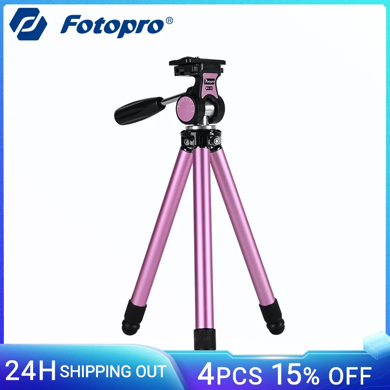 

Fotopro Aluminum Tripods with Pan Head For Sony Dslr Gopro Camera And Iphone Xiaomi Smartphone Universal Travel Tripod FY-683