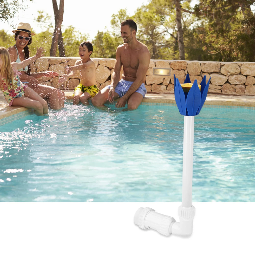 

Lotus Flower Head Waterfall Fountain Tube Adjustable Height Pond Water Sprayer Nozzles for Ground Swimming Pool Accessories