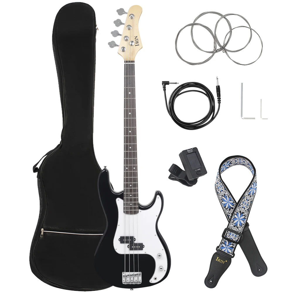 Enlarge New 4 Strings Bass Guitar Maple Body Electric Bass Professional Play Performance with Bag Strings Strap Tuner Guitar Accessories