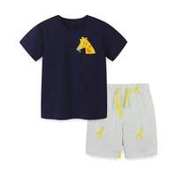 t shirt set tops and shorts boy cute giraffe print kids boy clothes 2 7y 2022 summer pants children