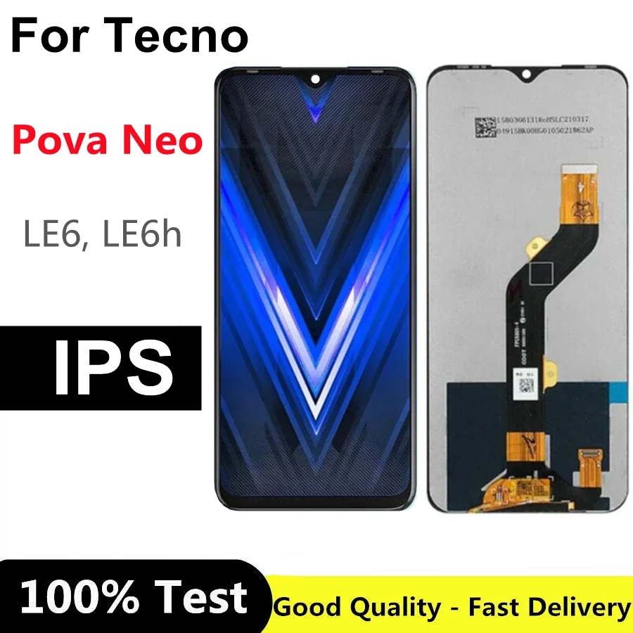 6 8 &quotдля Tecno Pova Neo ЖК-дисплей с заменой дигитайзера сенсорного экрана для LE6 LE6h