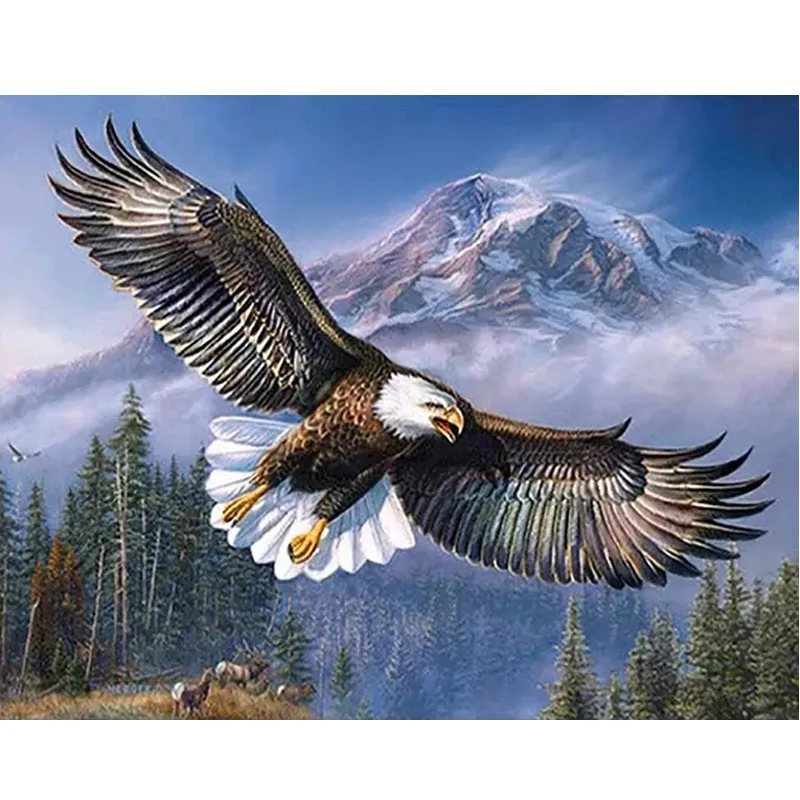

DIY Diamond Painting Flying Eagle Water Diamond Sticker Painting Handmade Family Gift Diamond Embroidery Mosaic Art Painting